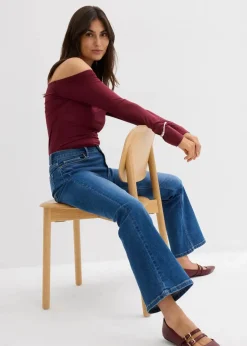 Damen bonprix Bekleidung·Shirts & Tops|Jeans|Bootcut-Jeans Mid Waist