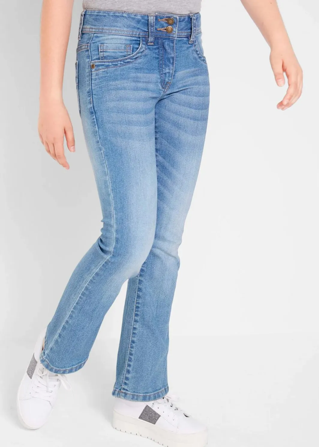 Kinder bonprix Mädchen 9-16 Jahre·Jeans|Bootcut-Jeans Mid Waist