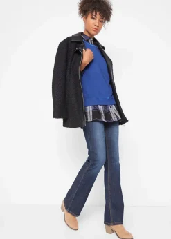 Sale Bootcut-Jeans Mid Waist, Komfort-Stretch Damen Jeans|Kurzgrößen