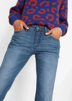 Damen bonprix Jeans|Kurzgrößen|Bootcut-Jeans Mid Waist, Komfort-Stretch