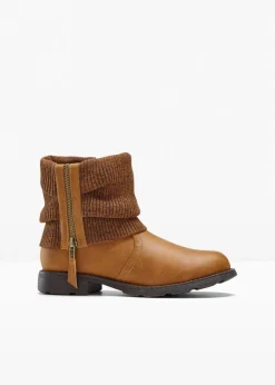 Damen bonprix Schuhe & Accessoires In Spezialgrößen·Schuhe In Übergröße|Boots|Boots mit Strickeinsatz