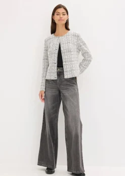 Damen bonprix Bekleidung·Umstandsmode|Bekleidung·Jeans|Bouclé Cardigan aus Baumwolle