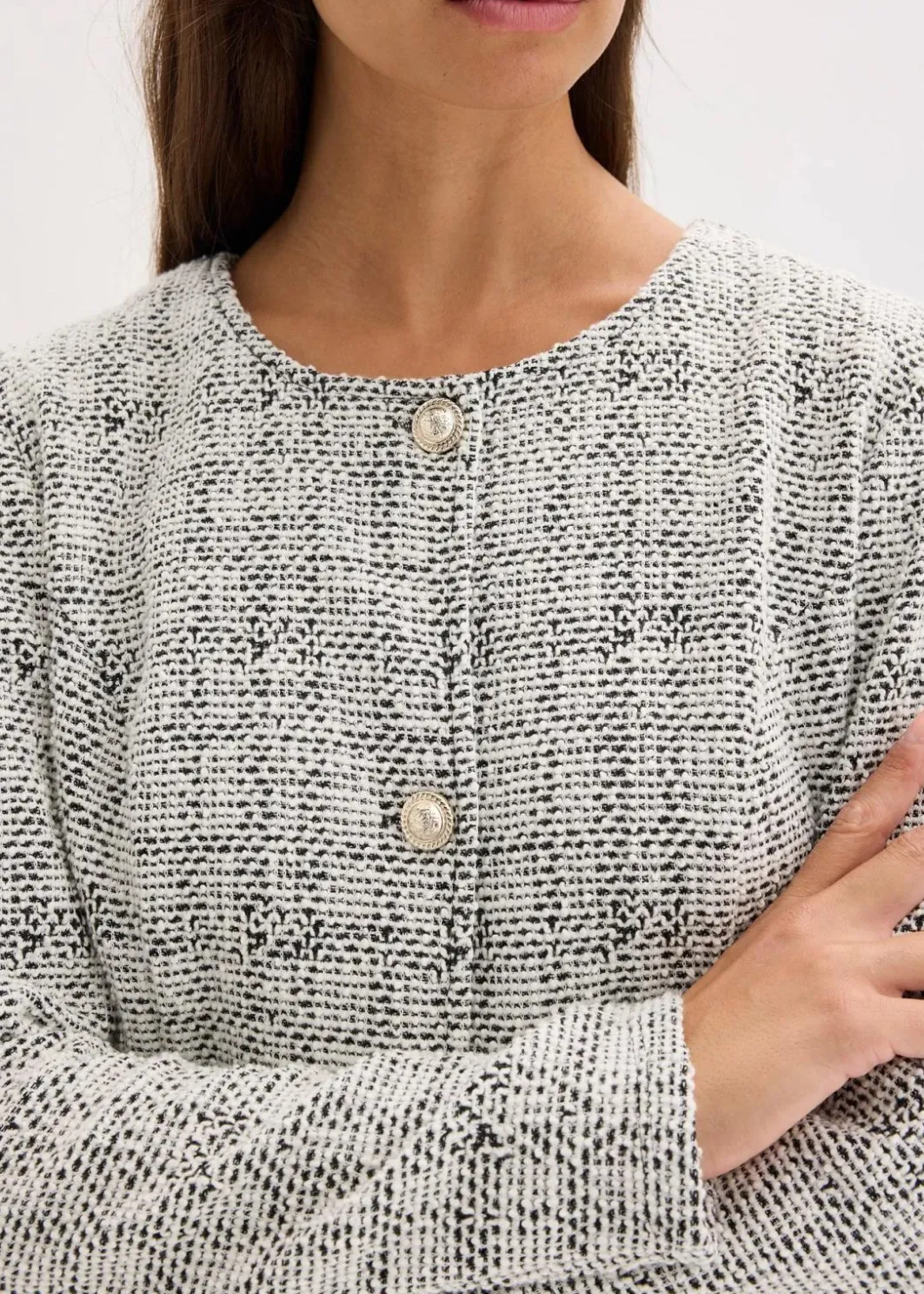 Damen bonprix Bekleidung·Umstandsmode|Bekleidung·Jeans|Bouclé Cardigan aus Baumwolle