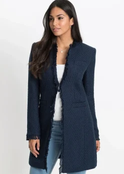 New Bouclé Longblazer Damen Blazer