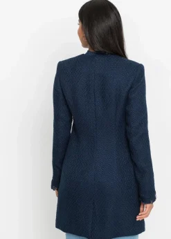 New Bouclé Longblazer Damen Blazer