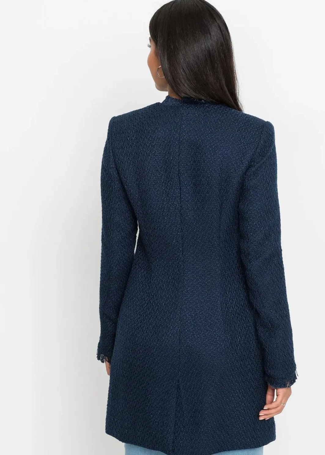 New Bouclé Longblazer Damen Blazer