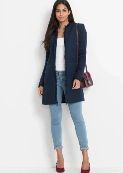 New Bouclé Longblazer Damen Blazer