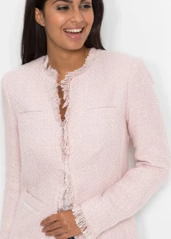 Damen bonprix Blazer|Bouclé Longblazer