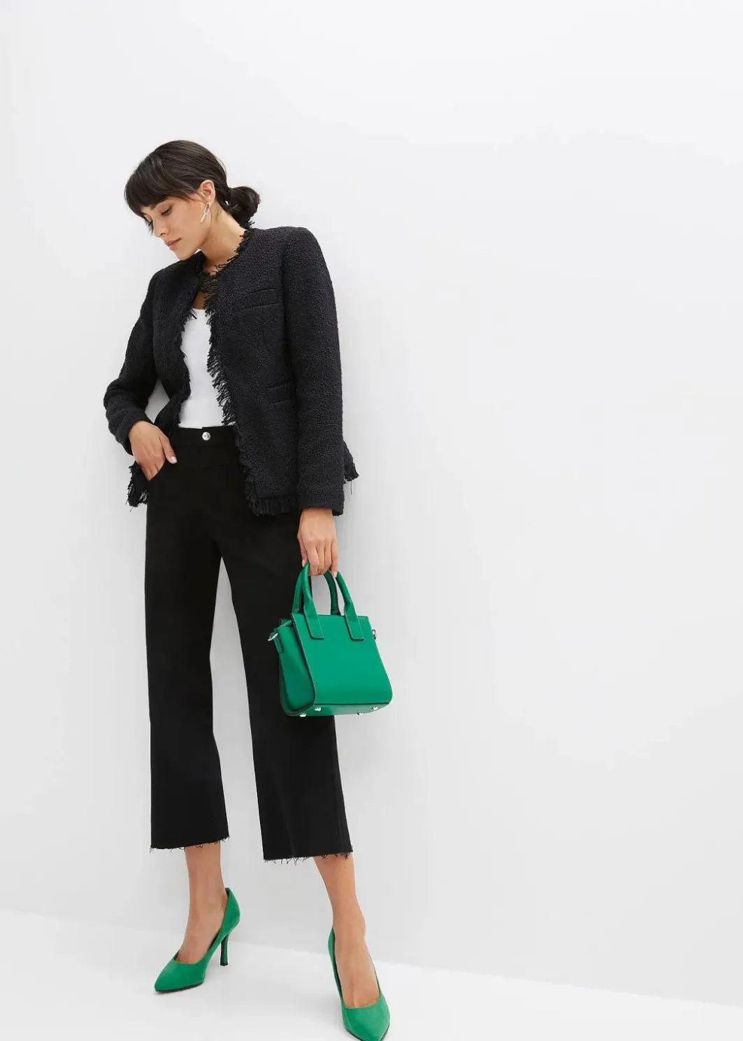 Bouclé-Jacke Damen Bekleidung·Hosen|Jacken & Mäntel