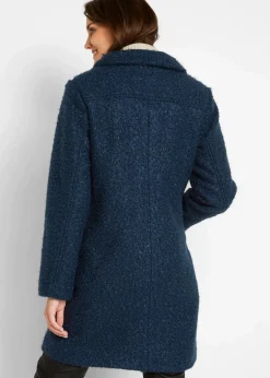 Bouclé-Mantel mit Taschen Damen Nachhaltigere Materialien|Jacken & Mäntel