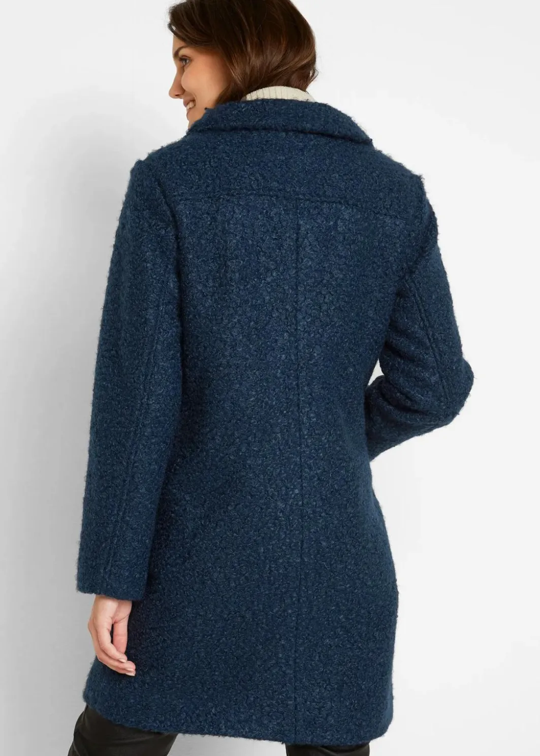 Bouclé-Mantel mit Taschen Damen Nachhaltigere Materialien|Jacken & Mäntel