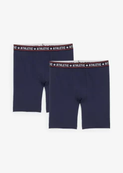Herren bonprix Boxershorts|Große Größen|Boxershorts eng in Midi-Länge mit Baumwolle (2er Pack)