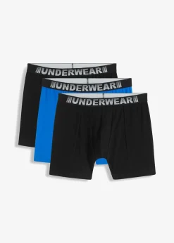 Herren bonprix Boxershorts|Große Größen|Boxershorts mittellang, eng mit Baumwolle (3er Pack)