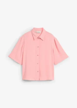 Online Boxy Bluse aus leichtem Crêpe Damen Bekleidung·Jacken & Mäntel|Blusen & Tuniken