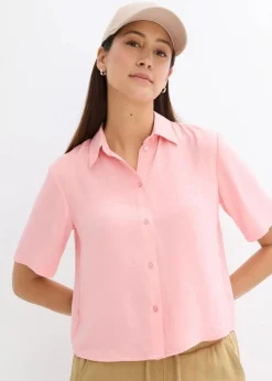 Online Boxy Bluse aus leichtem Crêpe Damen Bekleidung·Jacken & Mäntel|Blusen & Tuniken