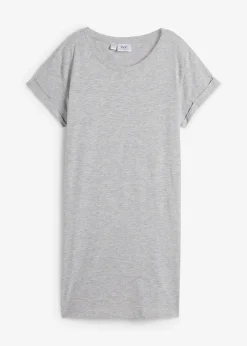 Damen bonprix Shirts & Tops|Basics|Boxy-Longshirt mit kurzen Ärmeln