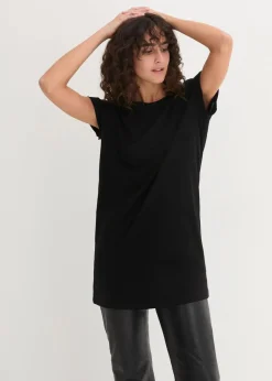 Damen bonprix Bekleidung·Röcke|Basics|Boxy-Longshirt mit kurzen Ärmeln