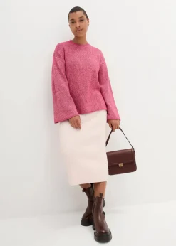 Damen bonprix Bekleidung·Umstandsmode|Strickmode|Boxy-Pullover aus Rippstrick
