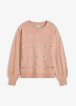 Sale Boxy-Pullover mit Pailletten Damen Bekleidung·Umstandsmode|Strickmode