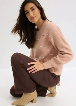 Sale Boxy-Pullover mit Pailletten Damen Bekleidung·Umstandsmode|Strickmode