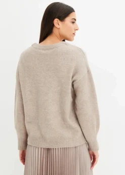 Damen bonprix Pullover & Strickjacken|Bekleidung·Jeans|Boxy-Pullover mit Pailletten