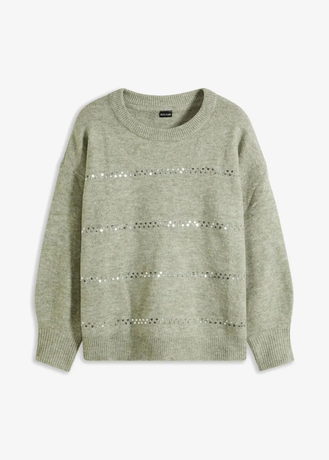Damen bonprix Bekleidung·Umstandsmode|Strickmode|Boxy-Pullover mit Pailletten