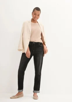 Hot Boyfriend Jeans Mid Waist, Stretch Damen Bekleidung·Shirts & Tops|Jeans