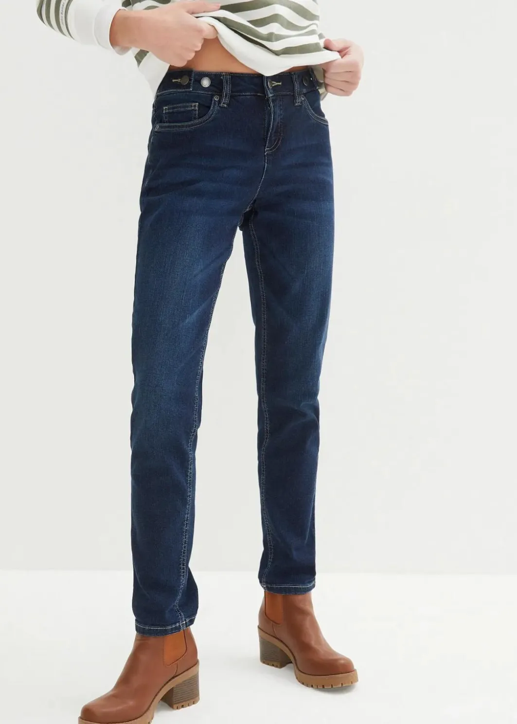 Damen bonprix Bekleidung·Shirts & Tops|Jeans|Boyfriend Jeans Mid Waist, Stretch