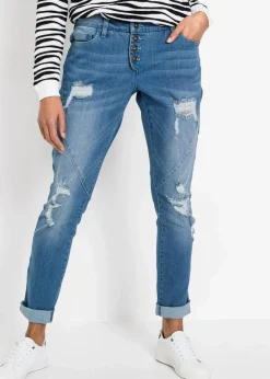 Damen bonprix Bekleidung·Shirts & Tops|Nachhaltigere Materialien|Boyfriend Jeans Mid Waist
