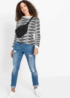 Damen bonprix Bekleidung·Shirts & Tops|Nachhaltigere Materialien|Boyfriend Jeans Mid Waist
