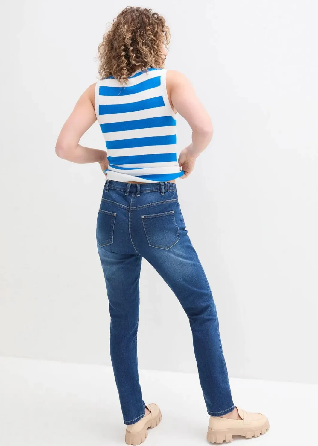 Outlet Boyfriend Jeans Mid Waist, Stretch Damen Jeans|Bekleidung·Shirts & Tops