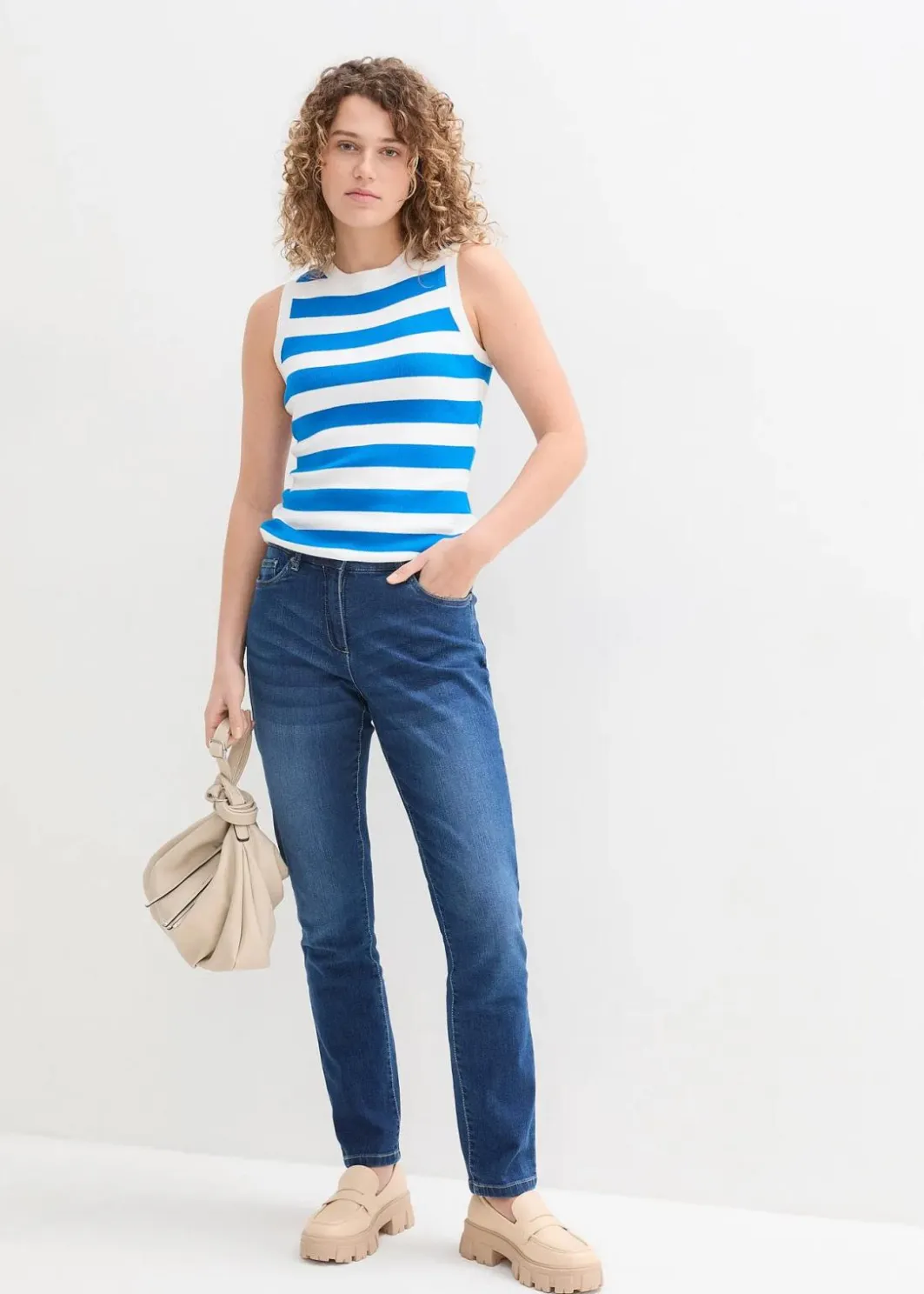 Outlet Boyfriend Jeans Mid Waist, Stretch Damen Jeans|Bekleidung·Shirts & Tops