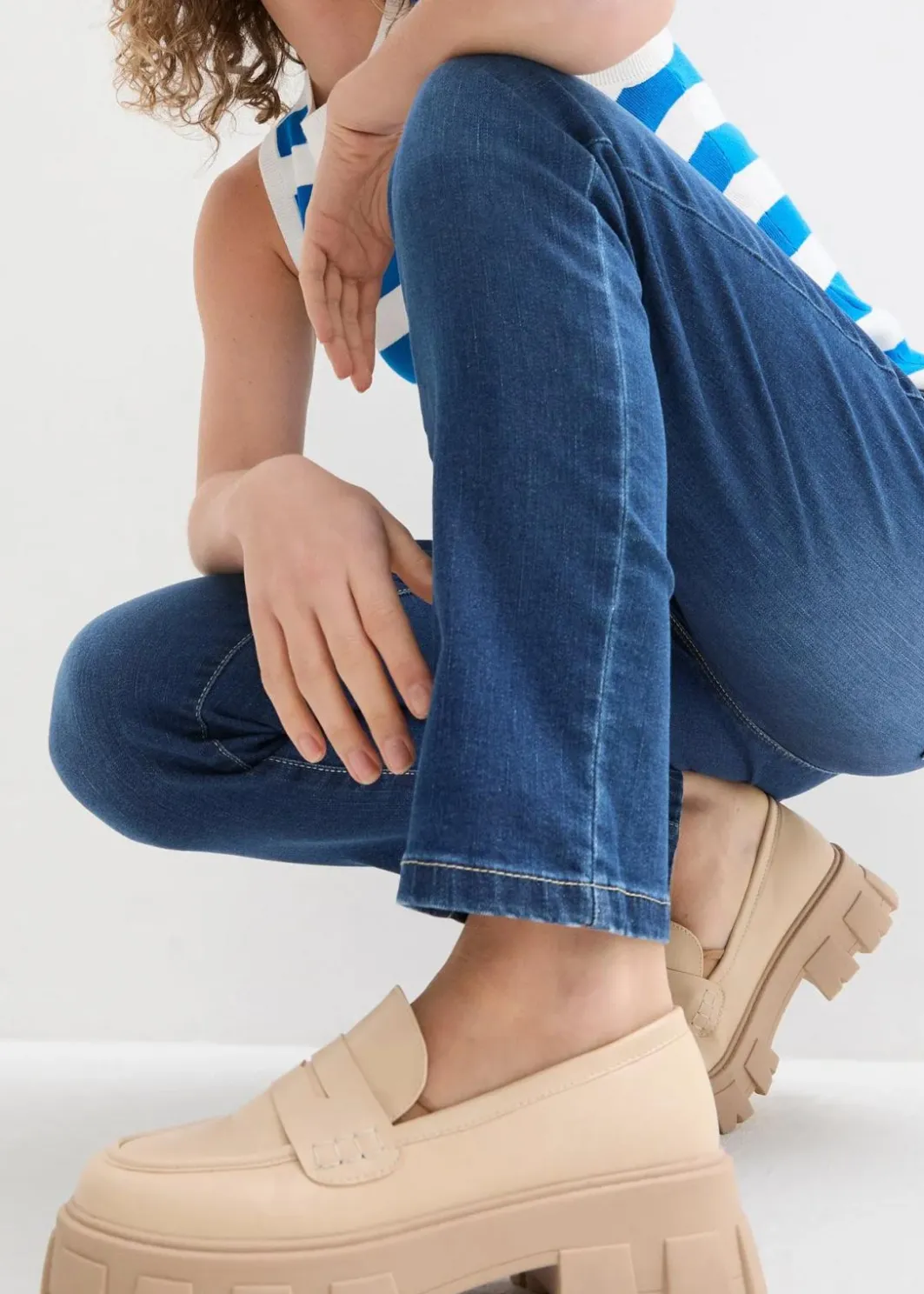 Outlet Boyfriend Jeans Mid Waist, Stretch Damen Jeans|Bekleidung·Shirts & Tops