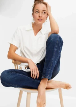 Damen bonprix Bekleidung·Shirts & Tops|Kurzgrößen|Boyfriend-Jeans