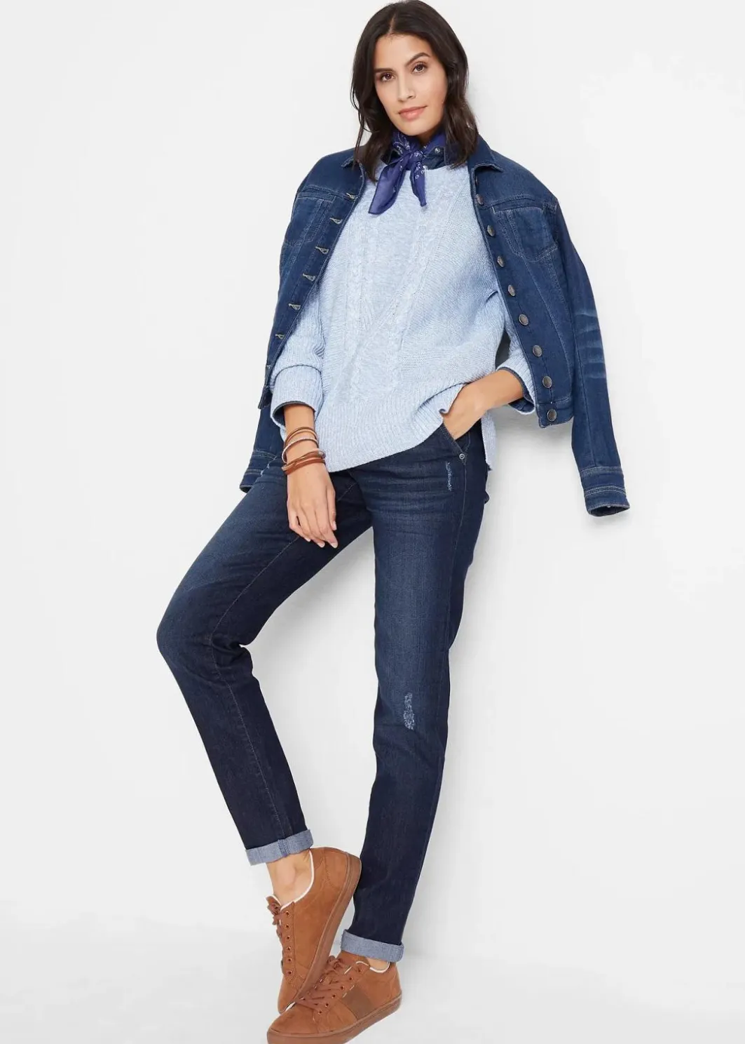 Clearance Boyfriend-Jeans Mid Waist, Komfort-Stretch Damen Bekleidung·Shirts & Tops|Jeans