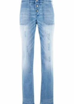 Discount Boyfriend-Jeans Mid Waist Komfort-Stretch Damen Bekleidung·Shirts & Tops|Jeans