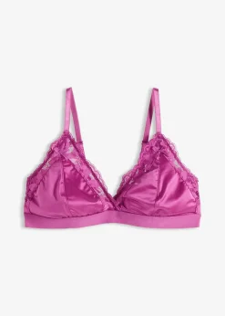 Bralette aus glänzendem Material Damen Dessous|Bhs
