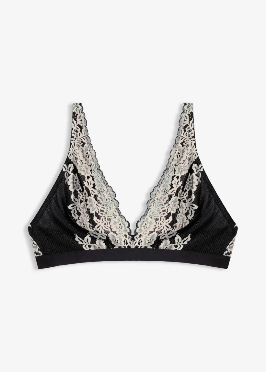 Damen bonprix Nachhaltigere Materialien|Bhs|Bralette aus zweifarbiger Spitze