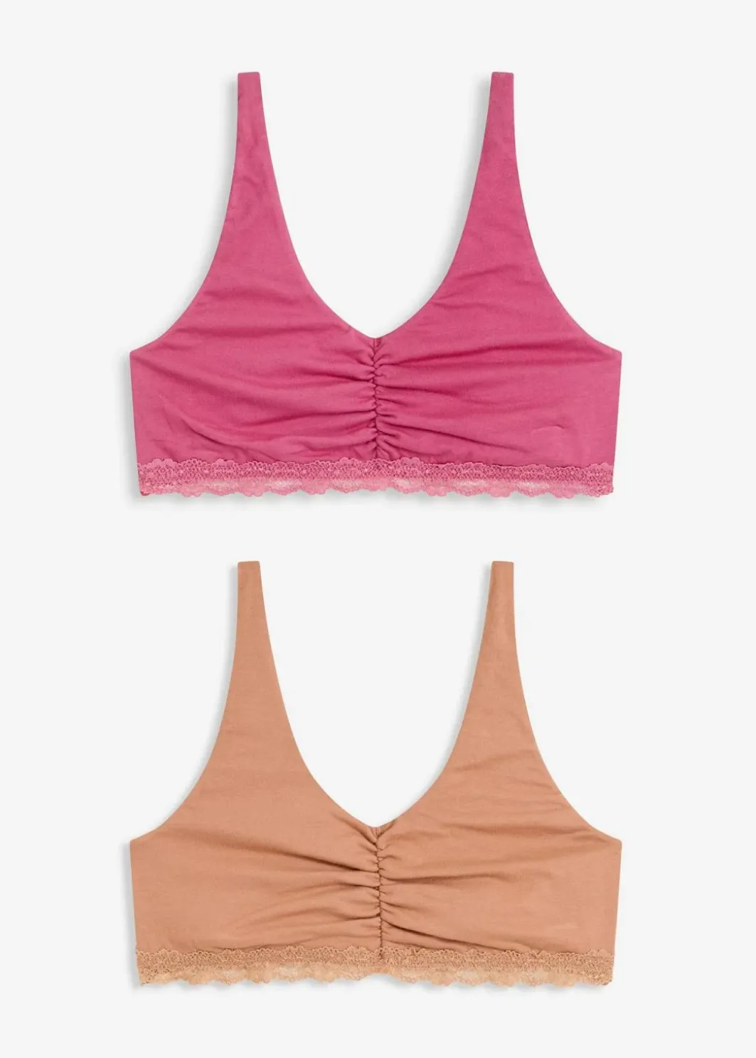 Discount Bralette mit Baumwolle und Spitze (2er Pack) Damen Wäsche·Baumwollunterwäsche|Basics