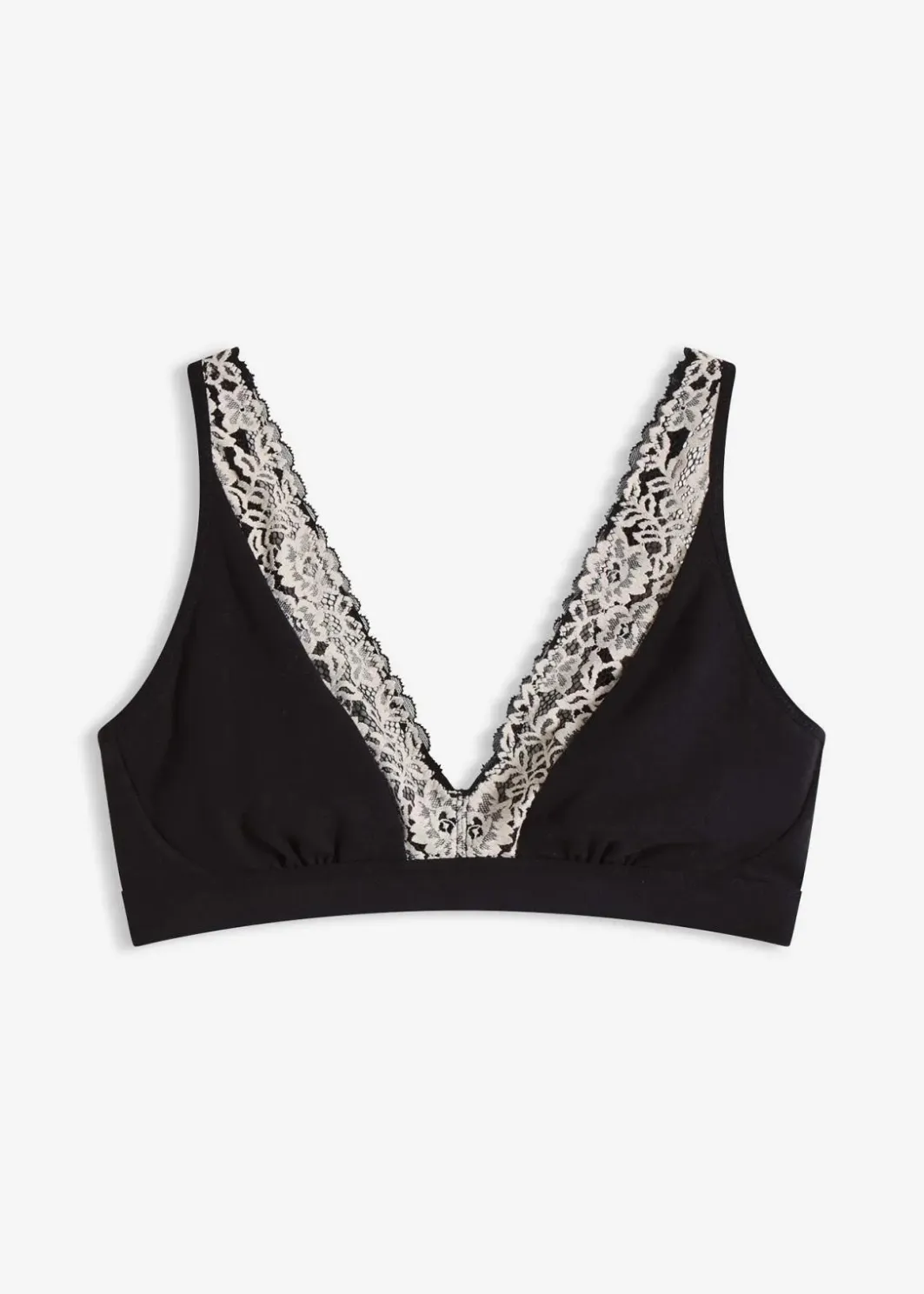 Outlet Bralette ohne Bügel mit Bio-Baumwolle und Spitze Damen Wäsche·Baumwollunterwäsche|Nachhaltigere Materialien