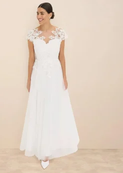 Outlet Brautkleid aus zartem Tüll mit Spitze Damen Kleider|Bekleidung·Pullover & Strickjacken