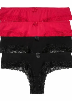 New Brazilslip (4er Pack) Damen Wäsche·Basics|Wäsche·Baumwollunterwäsche