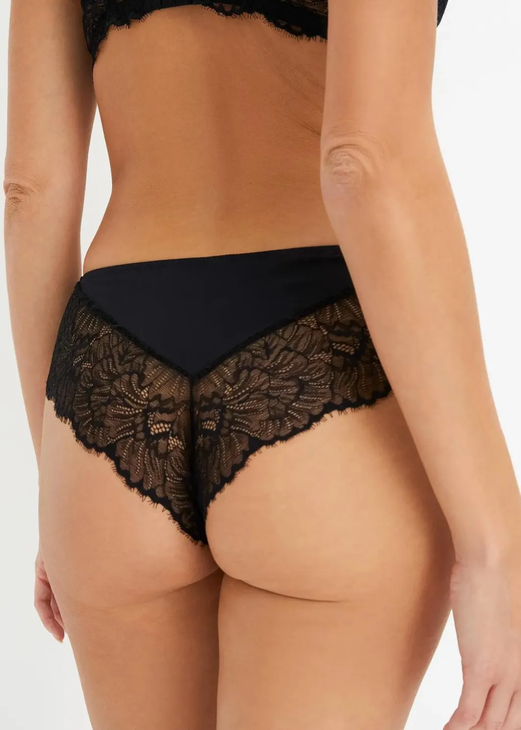 Damen bonprix Wäsche·Dessous|Wäsche·Höschen|Brazilslip mit zarter Spitze (2er Pack)