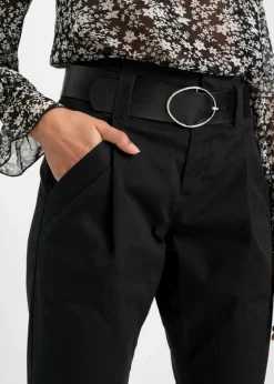 Damen bonprix Hosen|Bundfaltenhose aus Baumwolle