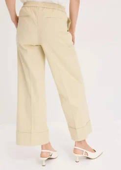 Damen bonprix Bekleidung·Kleider|Hosen|Bundfaltenhose aus Baumwollstretch