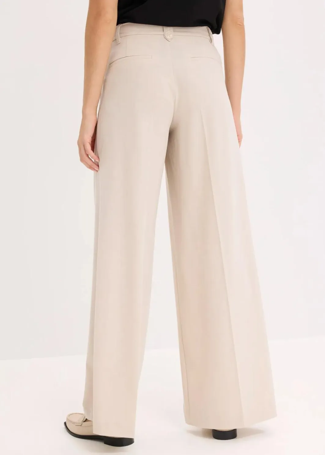 Clearance Bundfaltenhose aus fließendem Viskose-Mix Damen Hosen|Bekleidung·Kleider