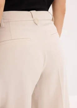 Clearance Bundfaltenhose aus fließendem Viskose-Mix Damen Hosen|Bekleidung·Kleider