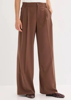 Damen bonprix Bekleidung·Kleider|Hosen|Bundfaltenhose aus fließendem Viskose-Mix