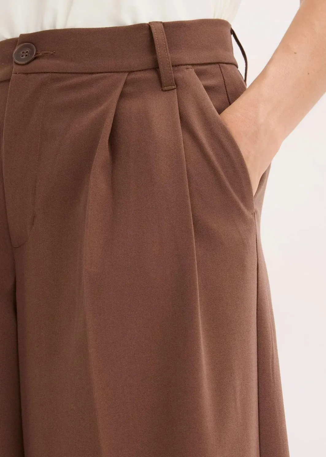 Damen bonprix Bekleidung·Kleider|Hosen|Bundfaltenhose aus fließendem Viskose-Mix
