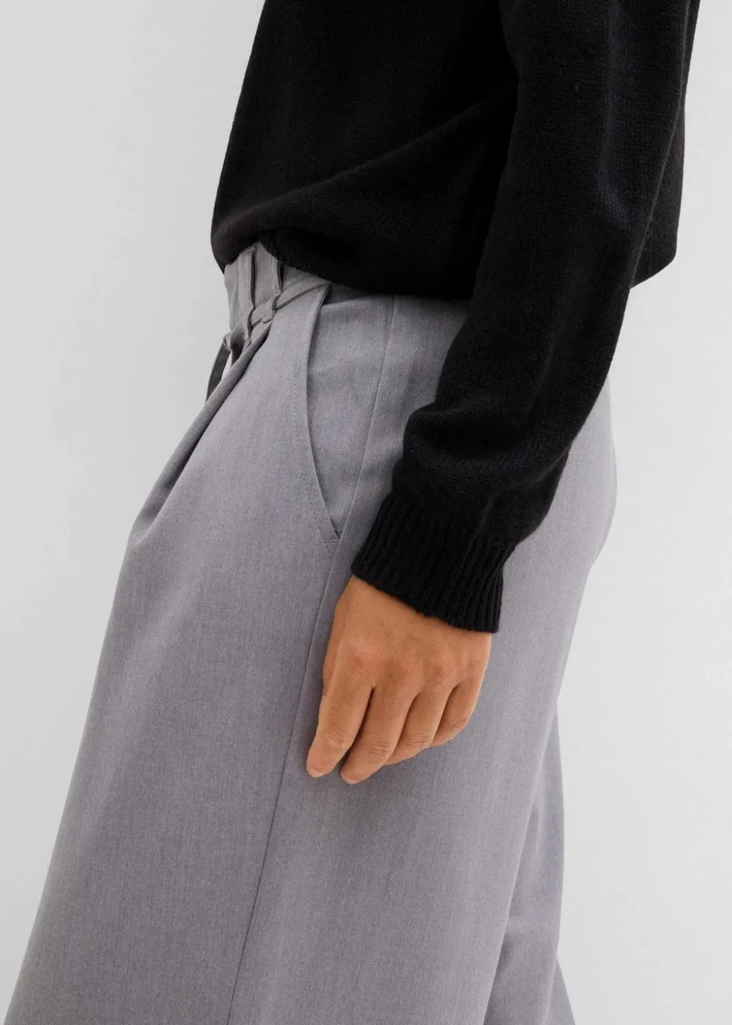 Hot Bundfaltenhose mit Bindeband Damen Nachhaltigere Materialien|Hosen